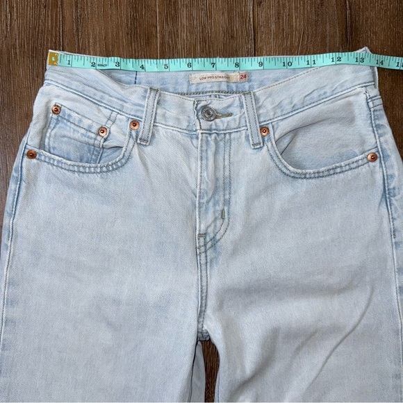 Levi's 90s Low pro Baggy straight denim jeans 24 Mid Rise vintage distressed - Picture 4 of 14